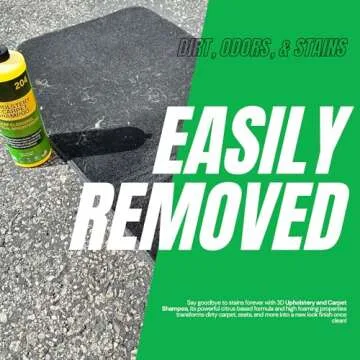 3D Upholstery & Carpet Shampoo - High Foam Stain Remover & Odor Eliminator Shampoo 1 Gallon