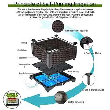 Modular Raised Garden Bed Planter for Flowers and Vegetables