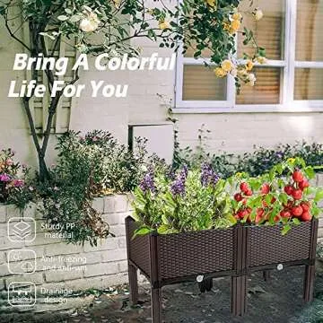 Modular Raised Garden Bed Planter for Flowers and Vegetables