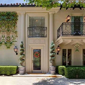 Hoomall 16 Inch Tulip Wreath for Home Decor