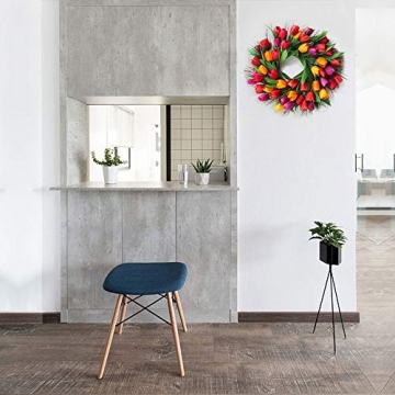 Hoomall 16 Inch Tulip Wreath for Home Decor