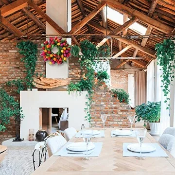 Hoomall 16 Inch Tulip Wreath for Home Decor