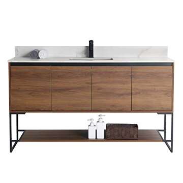 Fine Fixtures 60 Inch Bathroom Vanity - Modern and Elegant Design