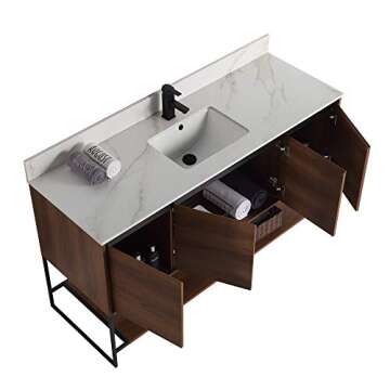 Fine Fixtures 60 Inch Bathroom Vanity - Modern and Elegant Design