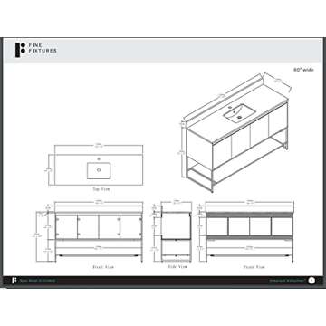 Fine Fixtures 60 Inch Bathroom Vanity - Modern and Elegant Design