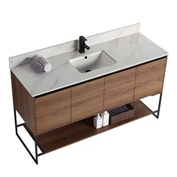 Fine Fixtures 60 Inch Bathroom Vanity - Modern and Elegant Design