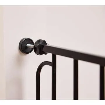 Regalo Easy Step 49-Inch Extra Wide Baby Gate, Includes 4-Inch and 12-Inch Extension Kit, 4 Pack of Pressure Mount Kit and 4 Pack of Wall Mount Kit, Black