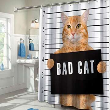 Colorful Star Funny Cartoon Shower Curtain with Hooks Polyester Fabric Waterproof Decorative Bathing...