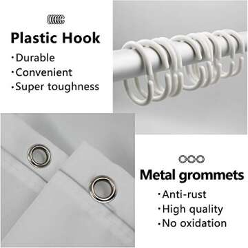 Colorful Star Funny Cartoon Shower Curtain with Hooks Polyester Fabric Waterproof Decorative Bathing Curtain Sets for Kids Bathroom Accessories 60"x72" - Bad Cat