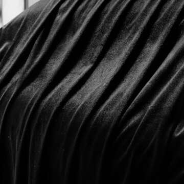 MaiMaiSuan Black Velvet Fabric by The Yard,1 Yard 60" Wide Soft Stretchy Velvet Cloth for Upholstery Sofa Chair Cover,DIY Sewing,Costume,Craft,Curtain