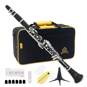 Yasisid Bb Clarinet - Perfect Beginner Band Clarinet with Stand & Case