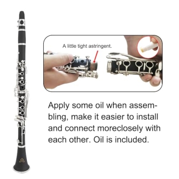 Yasisid Bb Clarinet Beginner Band Instrument with Accessories