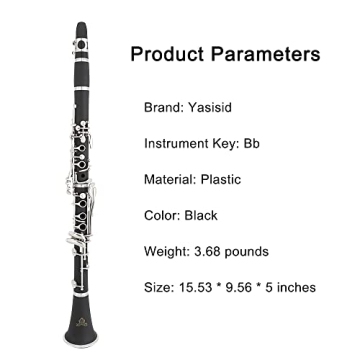Yasisid Bb Clarinet Beginner Band Instrument with Accessories