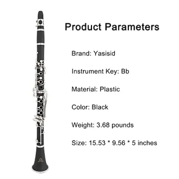 Yasisid Bb Clarinet Beginner Band Instrument with Accessories