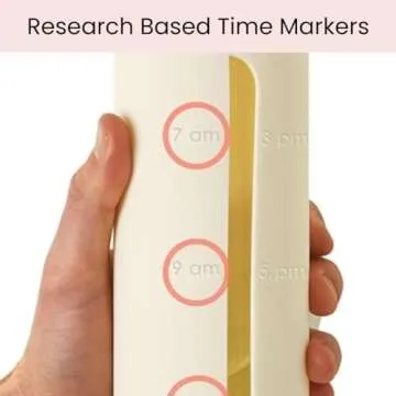 Uba Glass Water Bottle with Time Markers 32 oz