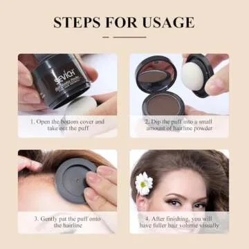 SEVICH Instantly Hairline Shadow Hairline Powder, Quick Cover Grey Hair Root Concealer, Eyebrows & B...