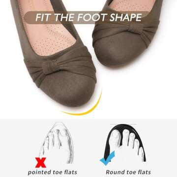 MaxMuxun Women's Flats Shoes Faux Suede Round Toe Ballet Dressy Flats Comfortable Slip On Walking Shoes Taupe