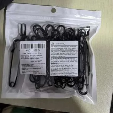 Urmspst Safety Pins (Upgraded), 3" Large Safety Pins Pack of 30 for Clothes Leather Canvas Blankets Crafts Skirts Kilts, Extra Large Safety Pin Heavy Duty Safety Pins (Black)