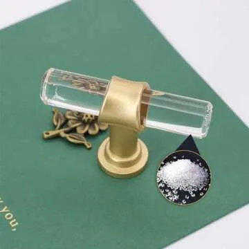 LONTAN 12 Pack Gold Acrylic Cabinet Knobs for a Modern Look