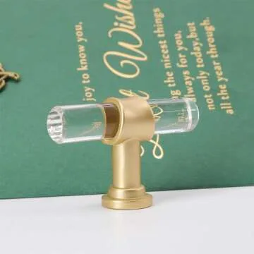 LONTAN 12 Pack Gold Acrylic Cabinet Knobs for a Modern Look