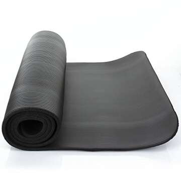 Extra Thick Yoga Mat for All Fitness Needs - 72" x 24"