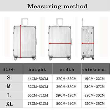 WUJIAONIAO Travel Luggage Cover Spandex Suitcase Protector Washable Baggage Covers (S (for 18-20 inch luggage), Go Travel)