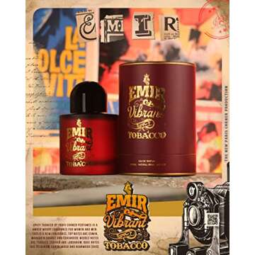Paris Corner Vibrant Spicy Tobacco Men's EDP Cologne - 3.4 Fl Oz - Opulent Spicy Tobacco Fragrance for Gentlemen