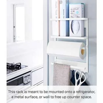 YAMAZAKI Home Kitchen Rack - Magnetic Organizer Storage