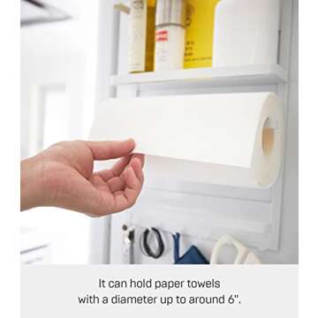 YAMAZAKI home 2560 Kitchen Rack-Magnetic Storage Holder & Organizer, One Size, White