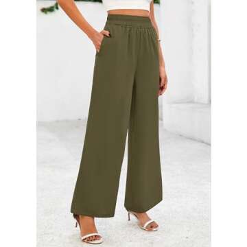 PRETTYGARDEN Women’s Wide Leg Pants with Pockets - Stylish Comfort
