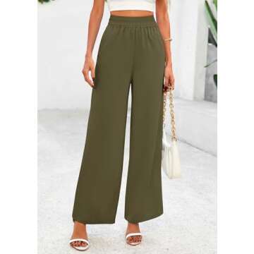 PRETTYGARDEN Women’s Wide Leg Pants with Pockets - Stylish Comfort