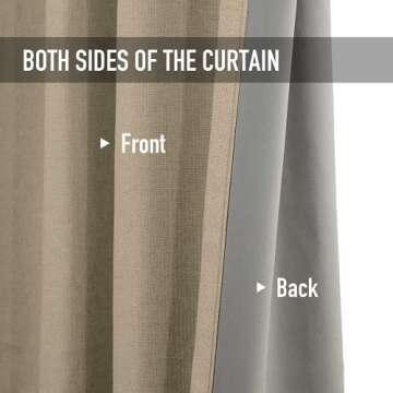 100% Blackout Shield Sliding Door Curtains, Extra Wide Curtains 84 Inch Long, Patio Door Grommet Drapes for Living Room, 100”W x 84”L, Natural