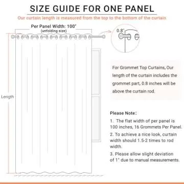 100% Blackout Shield Sliding Door Curtains, Extra Wide Curtains 84 Inch Long, Patio Door Grommet Drapes for Living Room, 100”W x 84”L, Natural