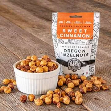 Premium Dry Roasted Hazelnuts with Sweet Cinnamon