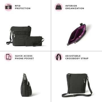 Baggallini RFID Pocket Crossbody Travel Bag