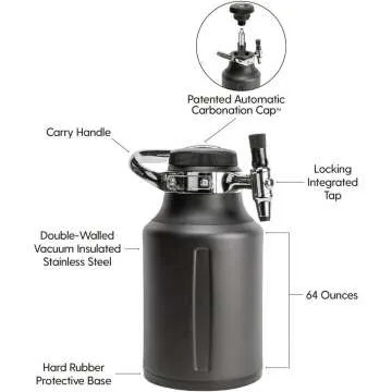 uKeg Go Carbonated 64oz Growler – Ideal Gift for Beverage Fans