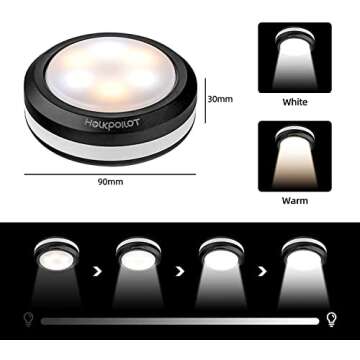 Stylish Battery-Operated Puck Lights for Home Use