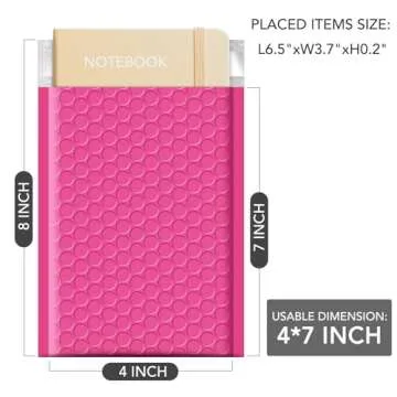 GSSSUSA Bubble Mailers 4x8 Inch Pack of 50 - Stylish Pink Envelopes for Mailing