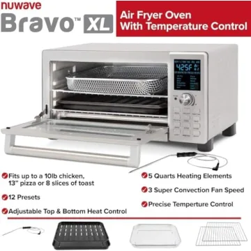 NuWave Bravo Air Fryer Toaster Oven 12-in-1 30-QT XL