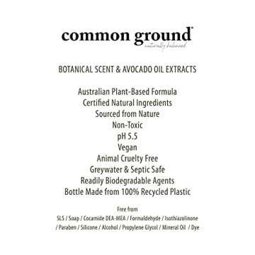 COMMON GROUND Organic Body Wash - Vegan, Cruelty Free & Plant-Based