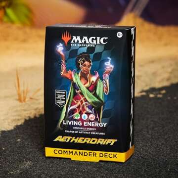 Magic The Gathering Aetherdrift Commander Deck - Living Energy (100-Card Deck, 2-Card Collector Boos...