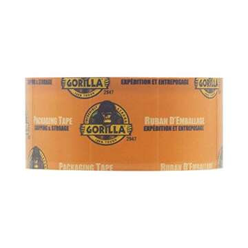 Gorilla Heavy Duty Packing Tape, 1.88" x 40 yd, Clear, 6-Pack