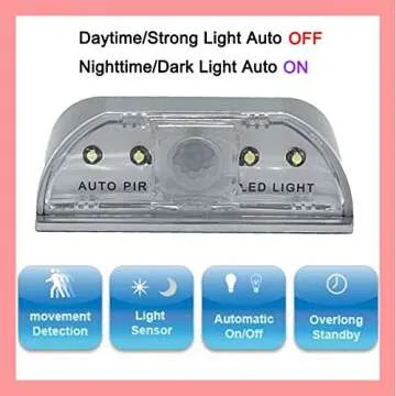 DEEIRAO Home Keyhole Infrared PIR Wireless Auto Sensor Motion Detector LED Light lamp for Kitchen Ha...