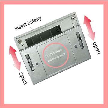 DEEIRAO Home Keyhole Infrared PIR Wireless Auto Sensor Motion Detector LED Light lamp for Kitchen Hallway Stairway Silver