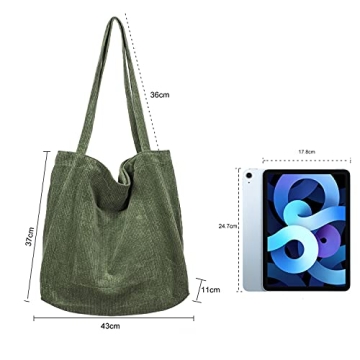 Etercycle Corduroy Tote Bag - Stylish & Spacious