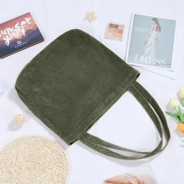 Etercycle Corduroy Tote Bag - Stylish & Spacious