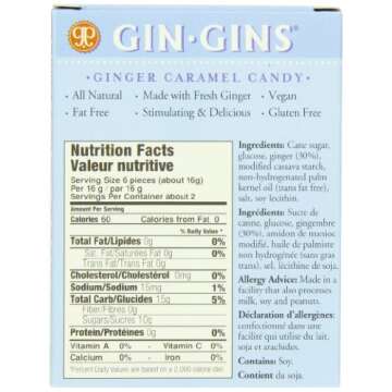 The Ginger People Gin Gins BOOST Ultra Strength Ginger Candy, 1.1-Ounce Boxes (Pack of 24)
