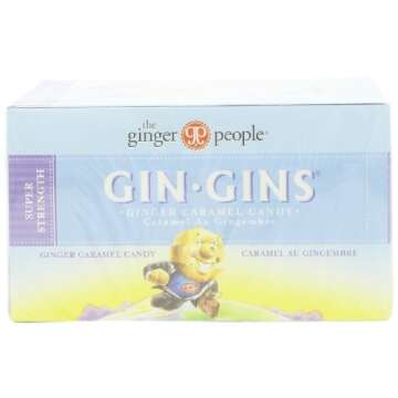 The Ginger People Gin Gins BOOST Ultra Strength Ginger Candy, 1.1-Ounce Boxes (Pack of 24)