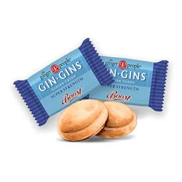 The Ginger People Gin Gins BOOST Ultra Strength Ginger Candy, 1.1-Ounce Boxes (Pack of 24)