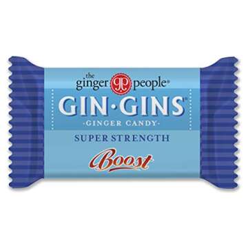 The Ginger People Gin Gins BOOST Ultra Strength Ginger Candy, 1.1-Ounce Boxes (Pack of 24)